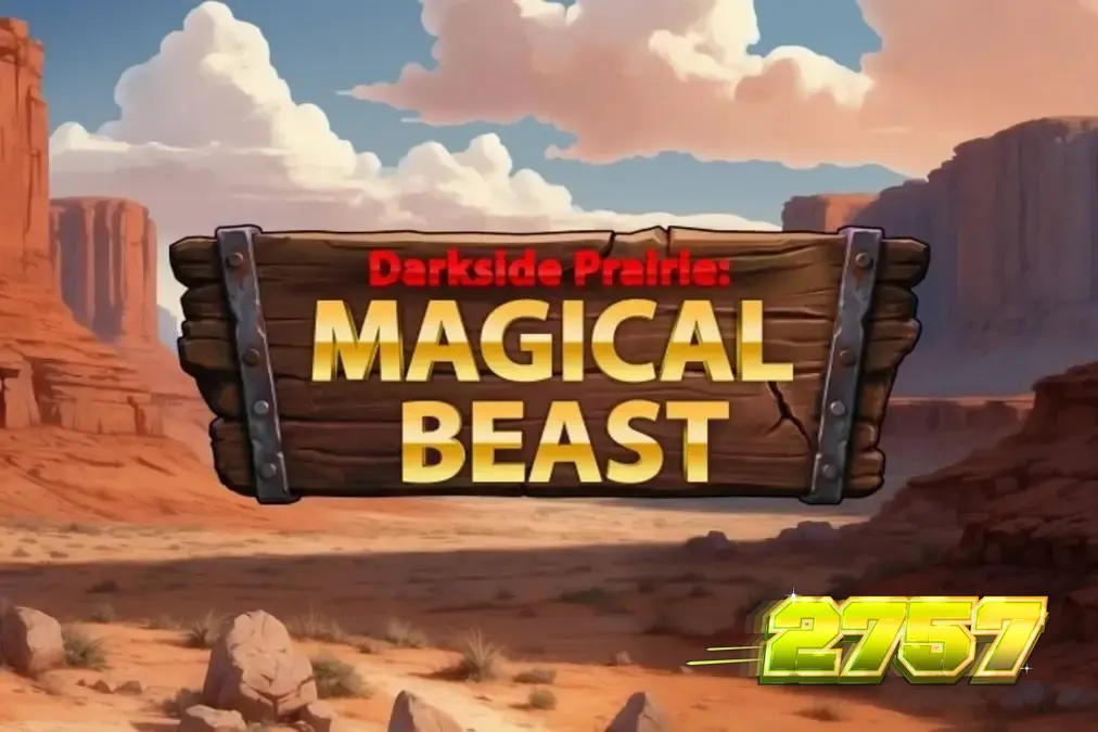 Tampilan visual slot Darkside Prairie dengan latar belakang ngarai dan simbol bison yang megah